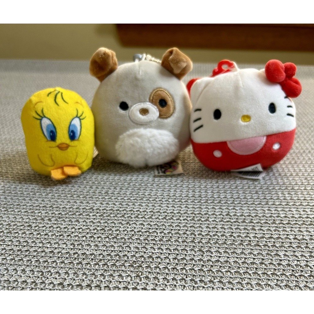 Squishmallows Hello Kitty Tweety Harrison Plush Clip Lot Multi NWT/NWOT - Picture 3 of 5